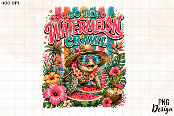 Do the Watermelon Crawl PNG: Your Next Go-To Girly Summer Design