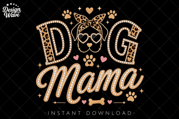 Dog Mama PNG: Stylish Pet Lover Shirt Graphics