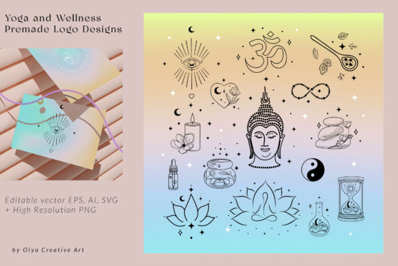 Elevate Your Brand with Premade Yoga & Wellness Logos