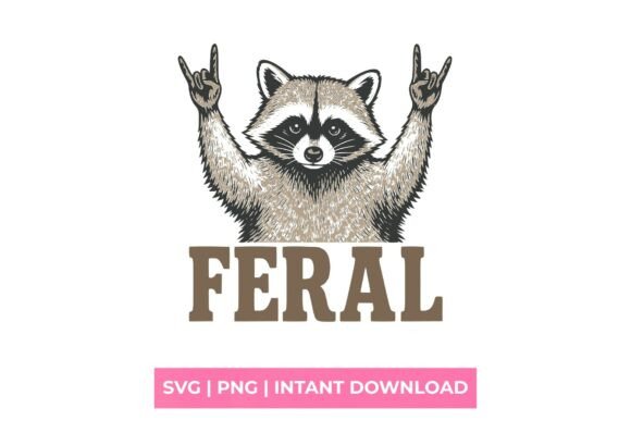 Feral Raccoon Rock on SVG: Unleash Your Creative Edge