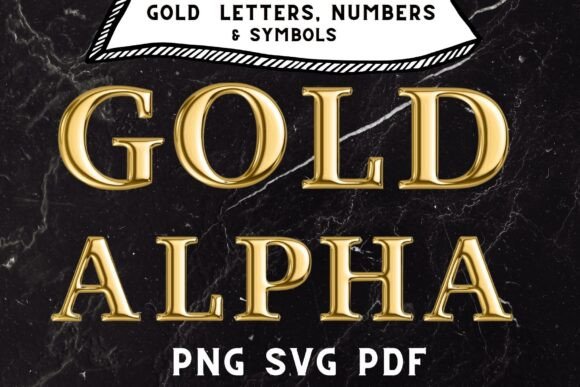 Gold Chrome Alphabet Letters: A Versatile Design Asset