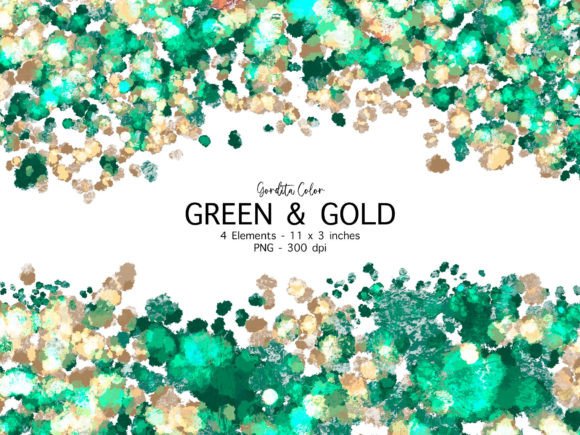 Green and Gold Chunky Glitter Borders: Your New Design Secret Weapon
