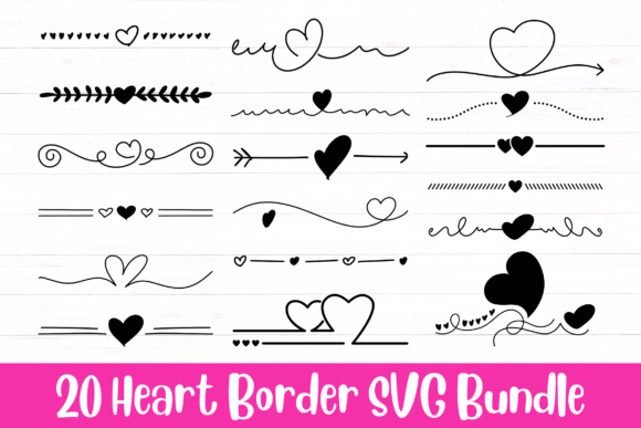 Heart Border SVG Bundle: Romantic Design Elements for Every Project