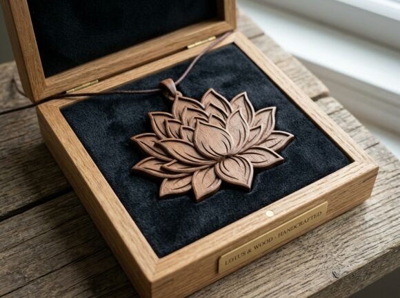 Lotus Flower Pendant Laser Cut Design: Crafting Symbolic Jewelry
