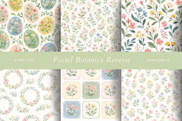 Pastel Botanica Reverie: A Dreamy Collection for Modern Design
