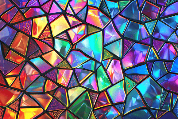 Rainbow Crystal Holographic Foil: A Modern Design Asset