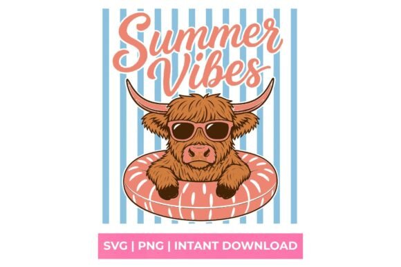 Summer Vibes Highland Cow SVG: Your Go-To Design Asset