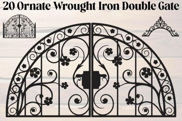Timeless Elegance in Metal: The Ornate Wrought Iron Double Gate Collection