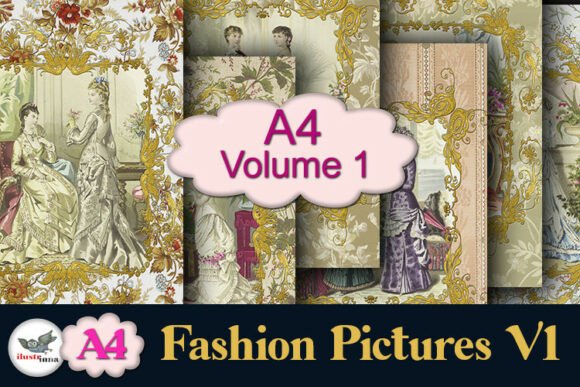 Timeless Elegance: Unlocking Creativity with Vintage Fashion Journal Pages A4 Vol. 1